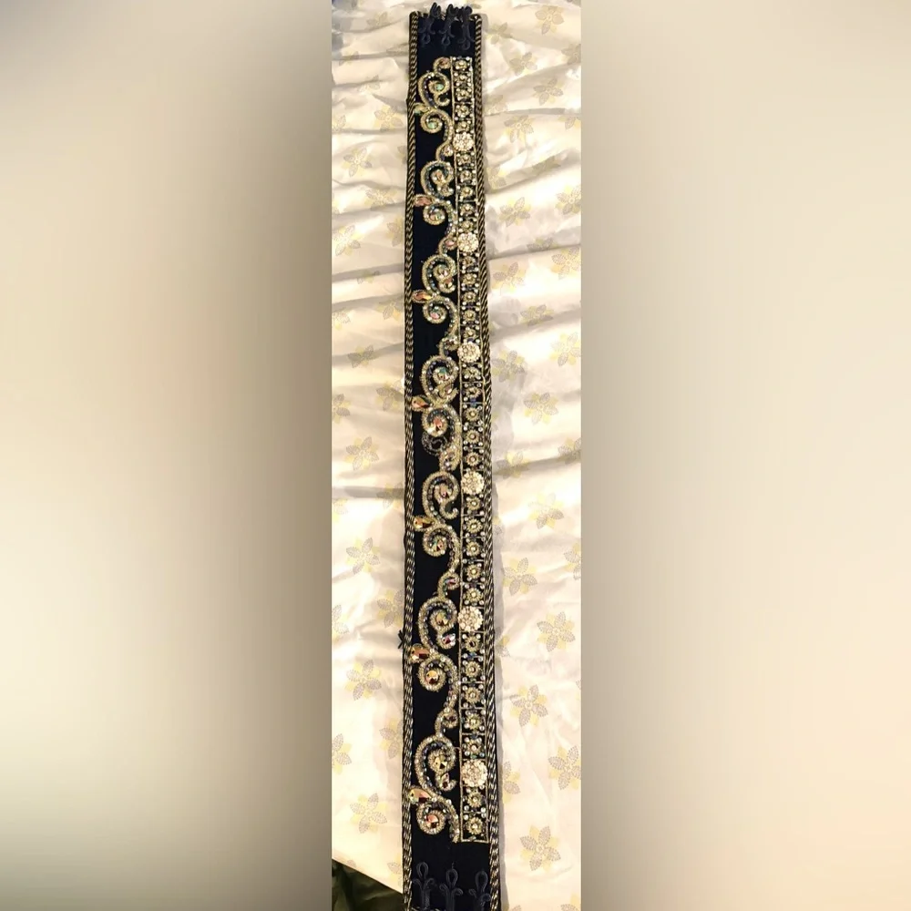 Moroccan kaftan Designer Hand Work Dubai Embroidered Georgette Stylish Maxi . - Picture 15 of 16
